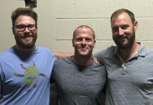 Picture of Tim Ferris, Seth Rogen and Evan Goldberg