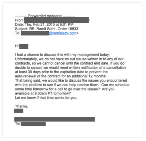 Translation: We feel sorry for you, but we’re still collecting your $100,000.