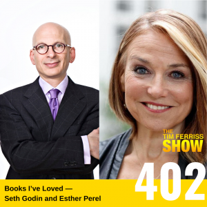 Side-by-side images of Seth Godin and Esther Perel.