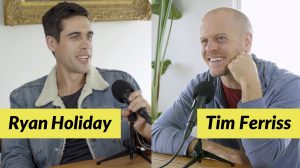 Ryan Holiday interviewing Tim Ferriss.