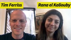 Rana el Kaliouby and Tim Ferriss on a Skype call.