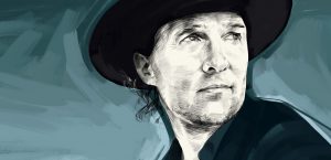 Artists rendering of Matthew McConaughey.