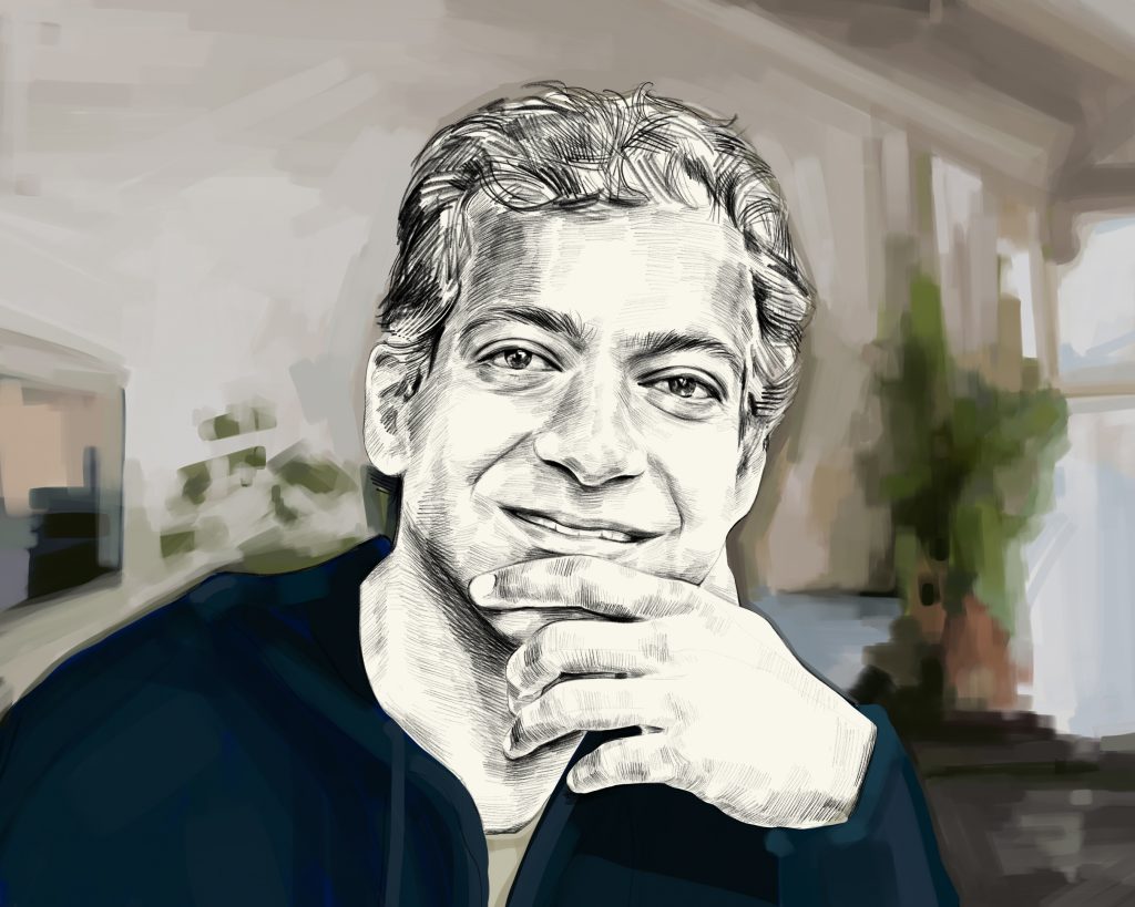 Artist's rendering of Naval Ravikant.