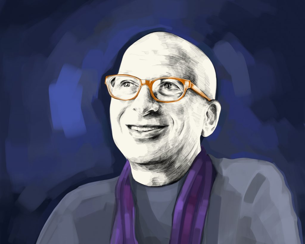 Artist rendering of Seth Godin.