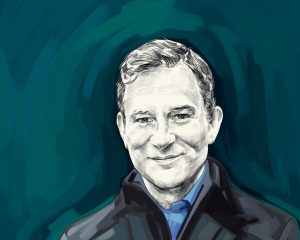 Artist's rendering of Dan Harris.