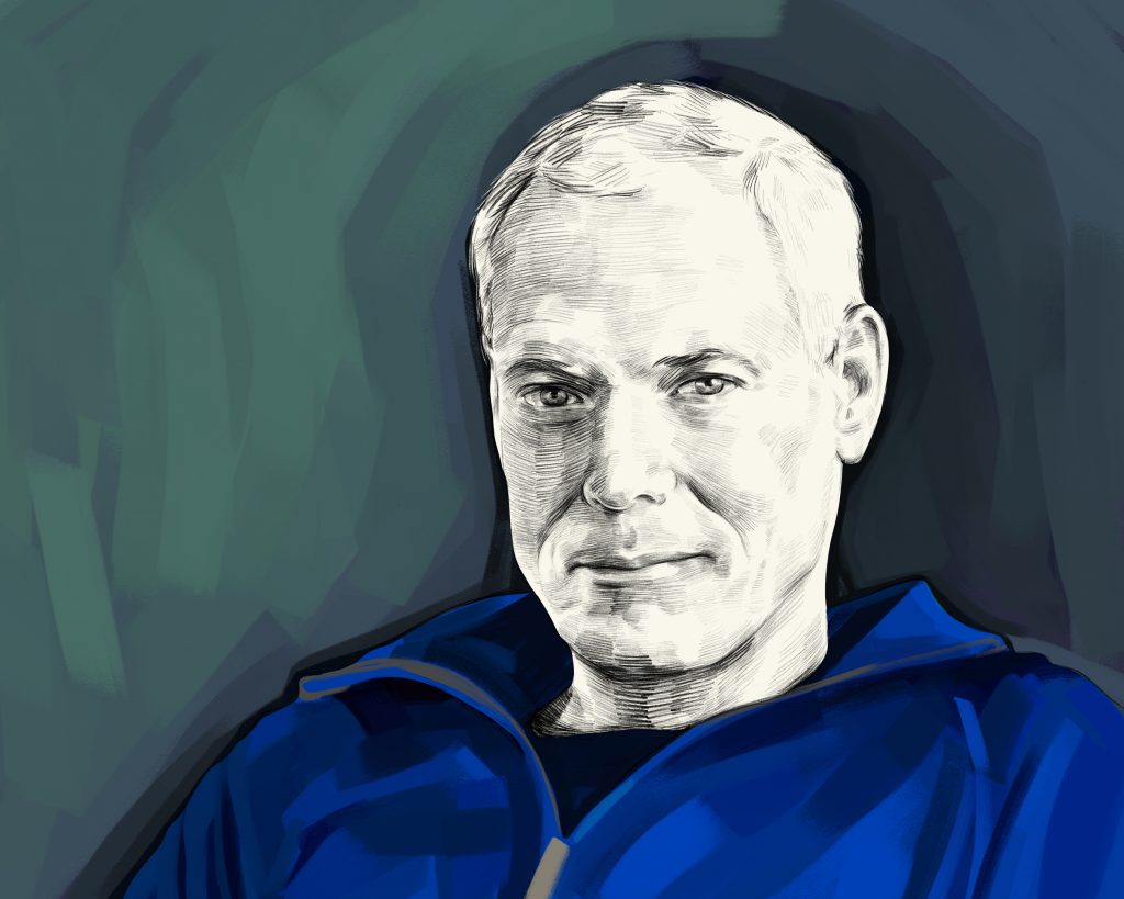 Artist's rendering of Jim Collins.