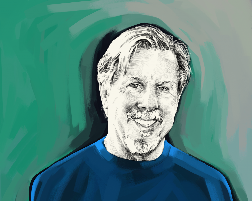 Artist's rendering of Richard Schwartz.
