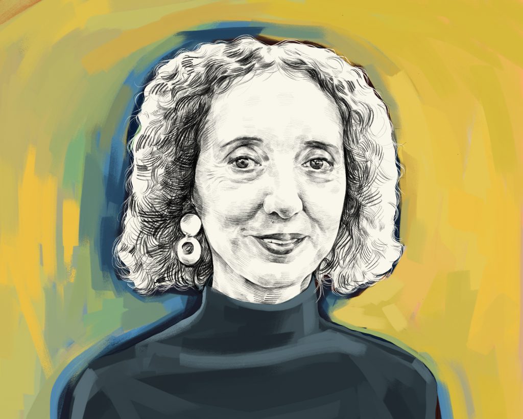 Artist's rendering of Joyce Carol Oates.