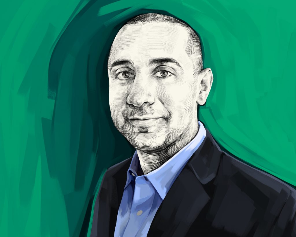 Artist's rendering of Balaji Srinivasan.