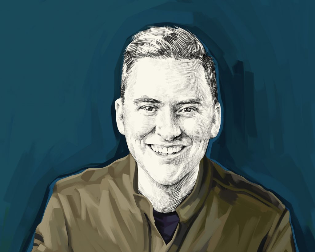 Artist's rendering of Greg McKeown.