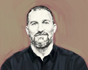 Artist's rendering of Dr. Andrew Huberman.