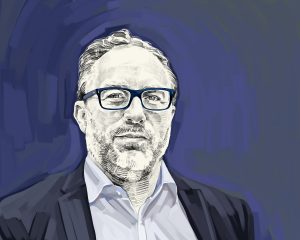 Artist's rendering of Jimmy Wales.