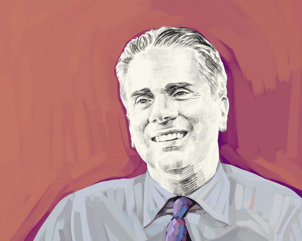 Artist's rendering of Dr. Paul Conti.