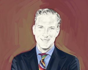 Artist's rendering of Noah Feldman.