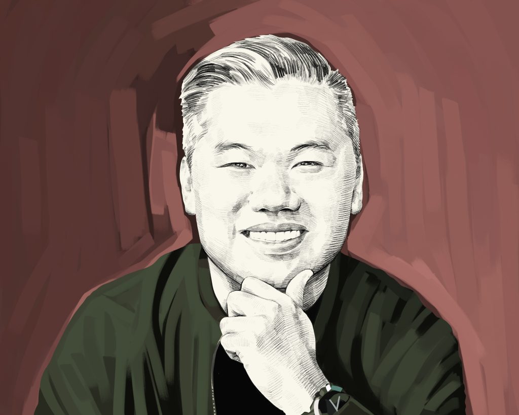 Artist's rendering of Andrew Chen.