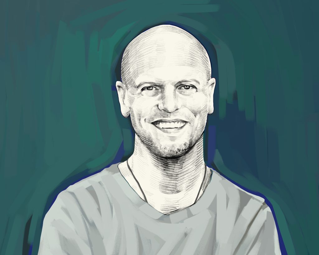 Artist's rendering of Tim Ferriss.
