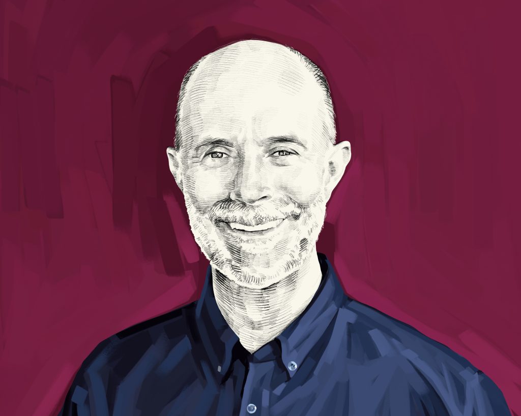 Artist's rendering of Henry Shukman.