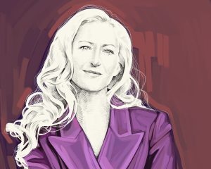 Artist's rendering of Jane McGonigal.