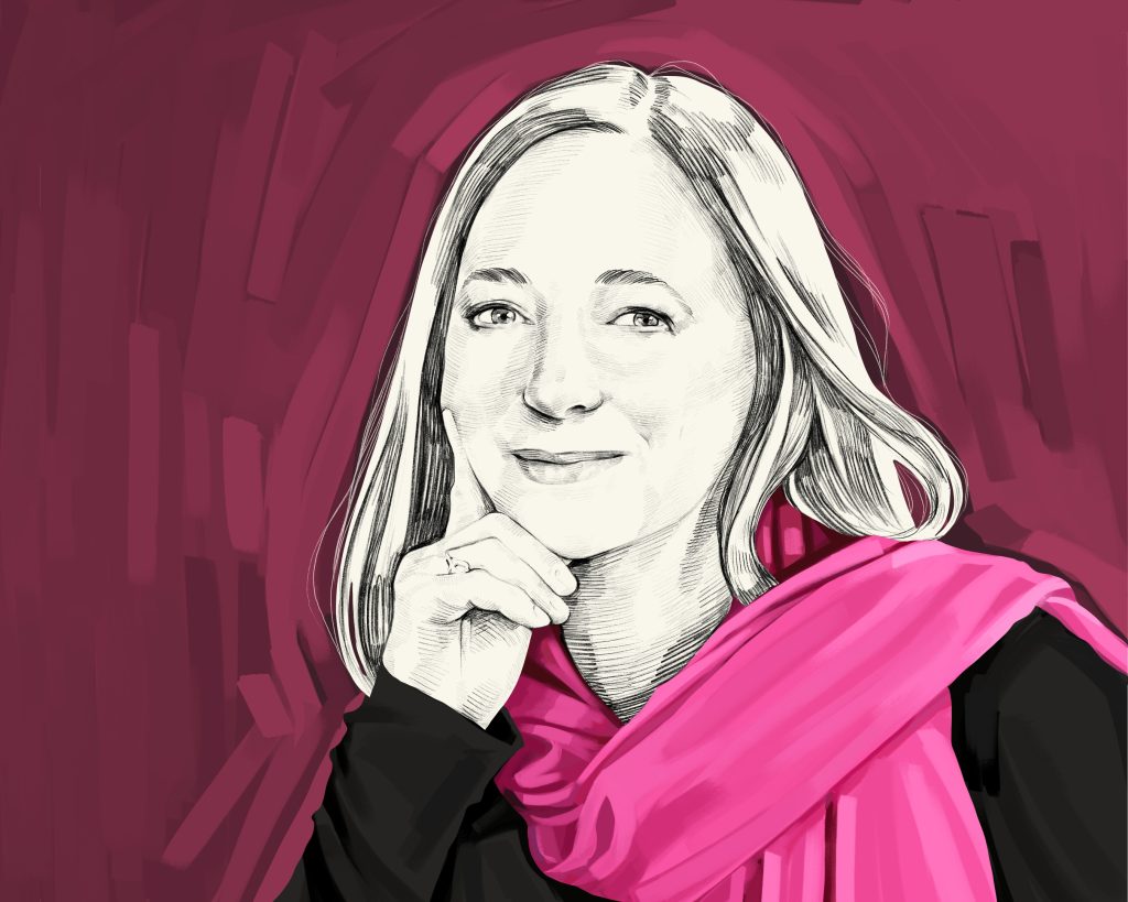 Artist's rendering of Susan Cain.