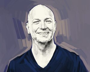 Artist's rendering of Tony Fadell.