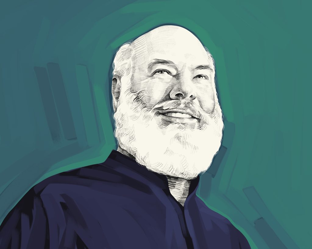Artist's rendering of Dr. Andrew Weil.