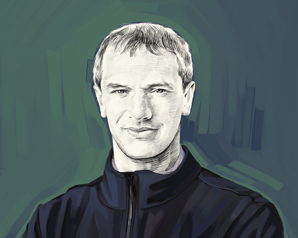 Artist's rendering of Dr. Suresh Muthukumaraswamy.