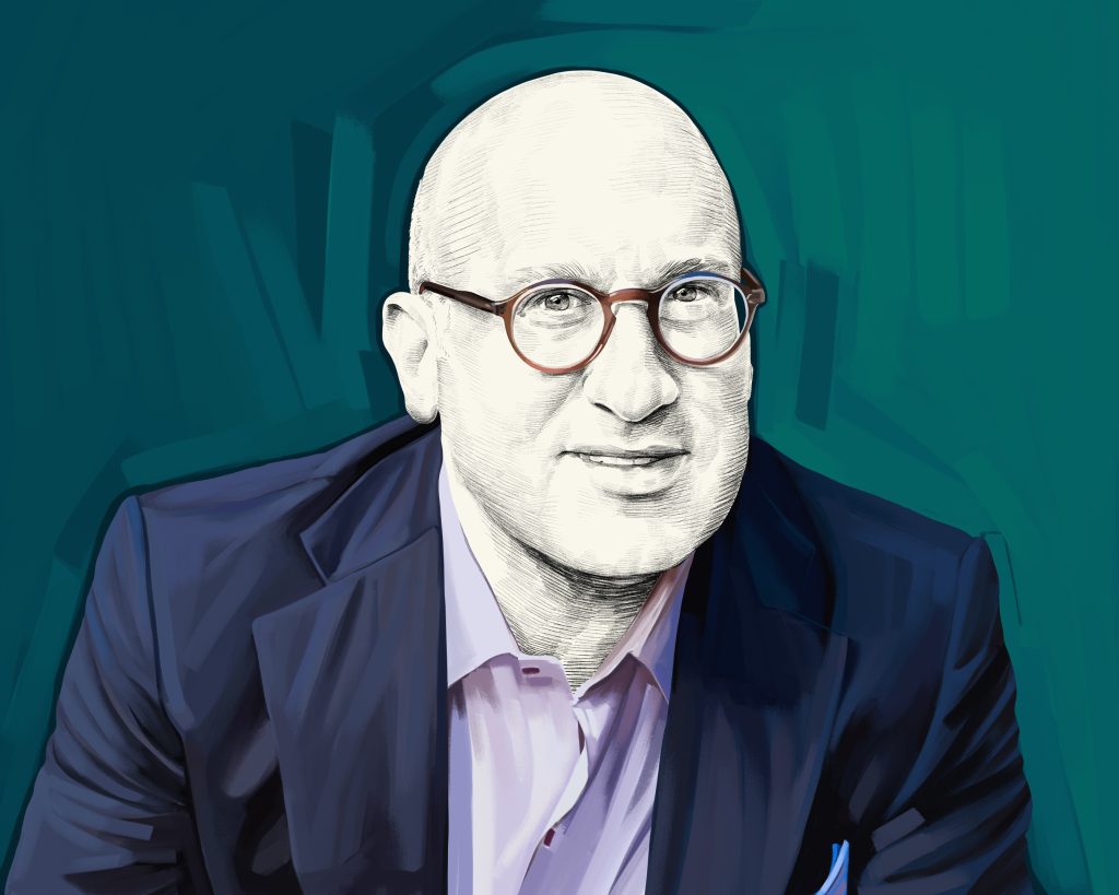 Artist's rendering of Aryeh Bourkoff.