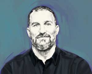 Artist's rendering of Dr. Andrew Huberman.