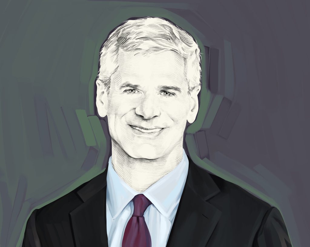 Artist's rendering of Michael Mauboussin.