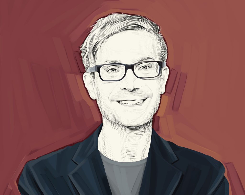 Artist's rendering of David Maisel.