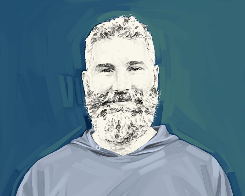 Artist's rendering of Jake Muise.