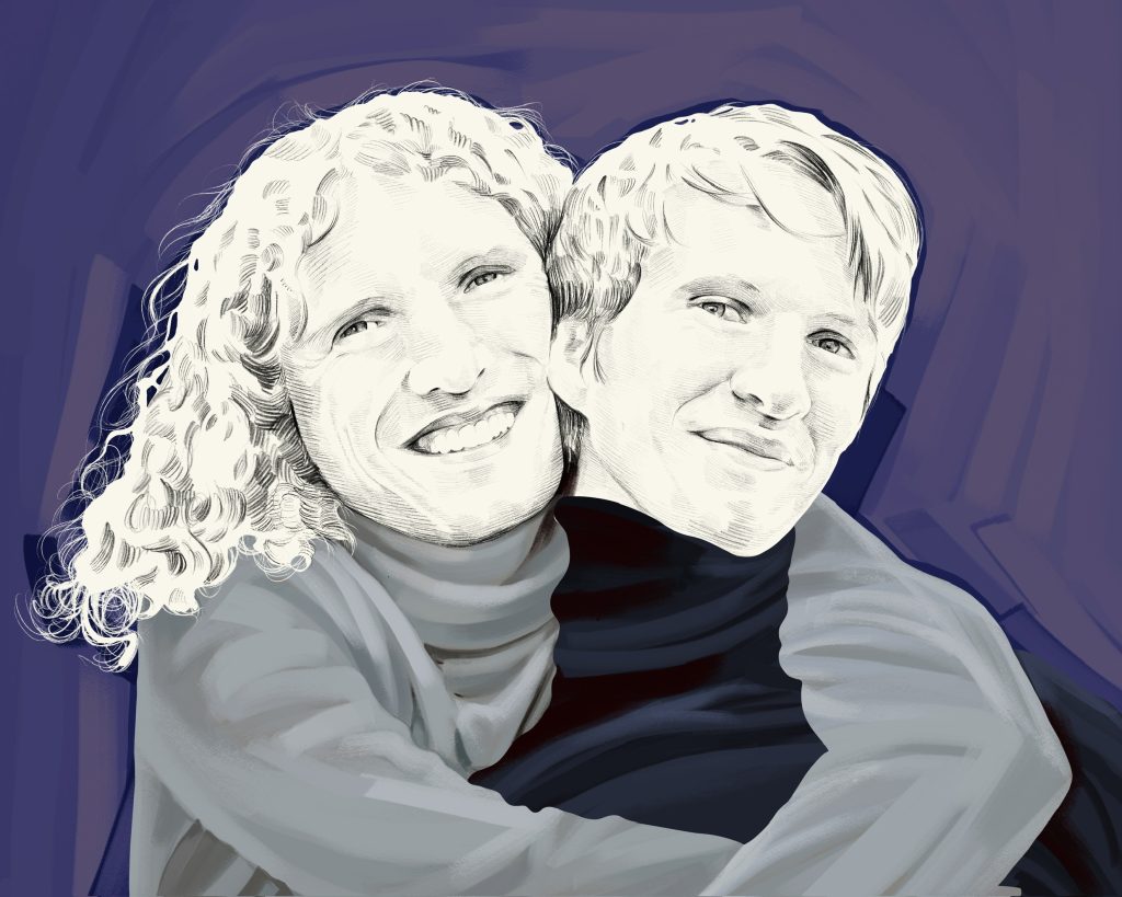 Artist's rendering of Daniil and David Liberman.