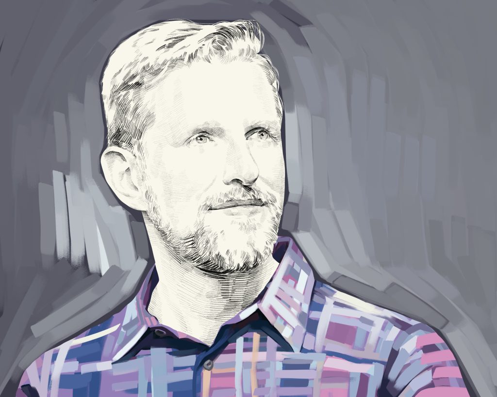 Arist's rendering of Matt Mullenweg.