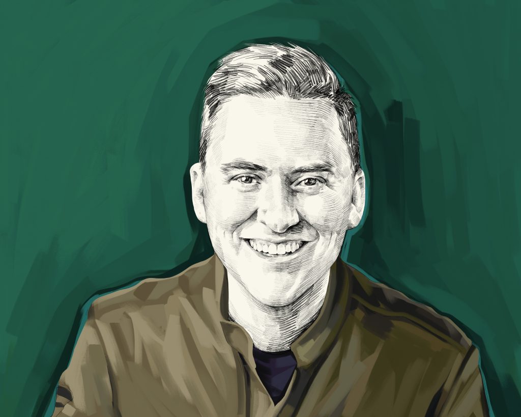 Artist's rendering of Greg McKeown.