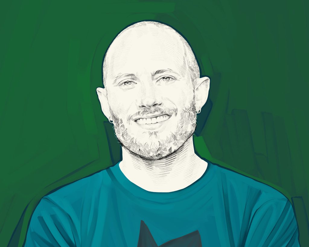 Artist's rendering of Noah Kagan.