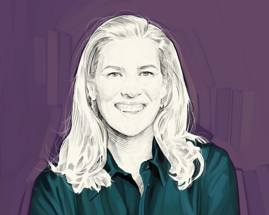 Artist's rendering of Claire Hughes Johnson.