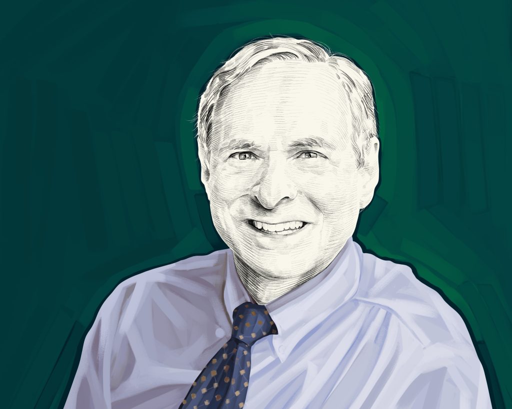 Artist's rendering of Dr. Bruce Greyson.