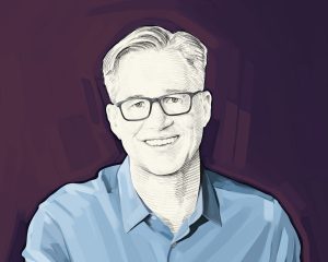 Artist's rendering of Rich Barton.
