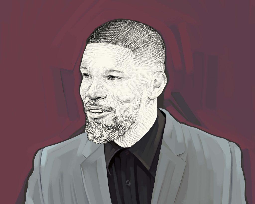 Artist's rendering of Jamie Foxx.