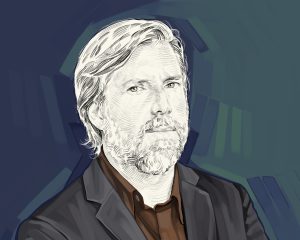 Artist's rendering of James Nestor.