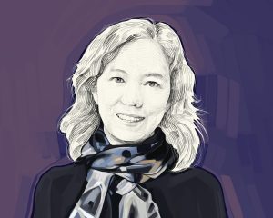 Artist's rendering of Dr. Fei-Fei Li.